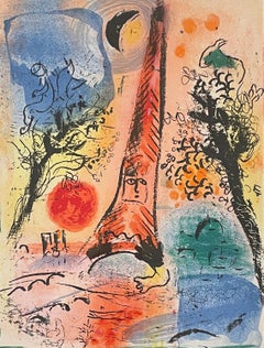 Visione di Parigi, litografia da Mourlot Lithographe I
