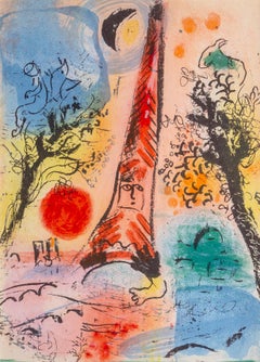 Visions of Paris, Framed Lithograph by Marc Chagall 1960