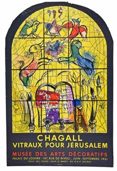 Vetrate per Gerusalemme. La tribù di Levi's - Litografia di Marc Chagall - 1961