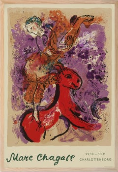 Woman Circus Rider on Red Horse - superb Chagall poster
