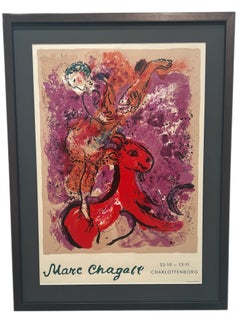 Vintage Woman Circus Rider on Red Horse - superb Chagall poster
