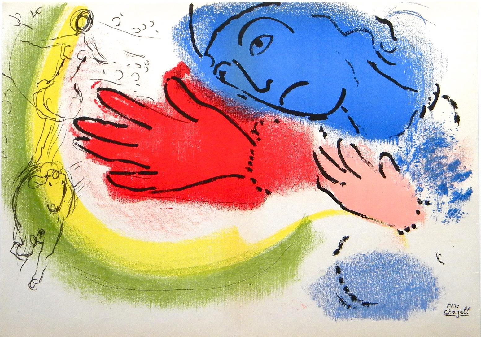 Marc Chagall Portrait Print – "Zirkusreiterin", Original-Lithographie