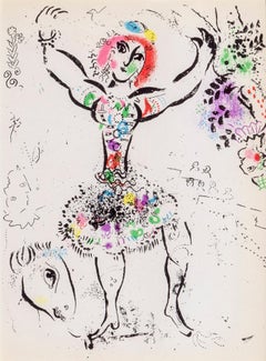 Woman Juggler, Framed Lithograph by Marc Chagall 1960