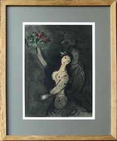 Woman With Flowers - Original Lithograph Signed in the Plate - Mourlot 383
