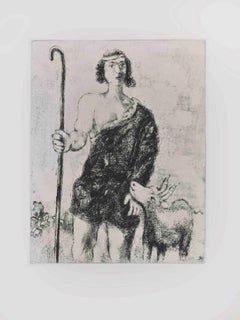 Young Shepherd Joseph - Etching by Marc Chagall - 1956