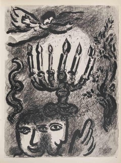Zacharys Kronleuchter - Héliogravüre von Marc Chagall - 1960