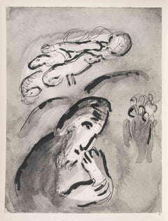Zachary's Chandelier - Héliogravure by Marc Chagall - 1960