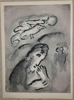 Zechariah's Candlestick - Lithograph by Marc Chagall - 1960s