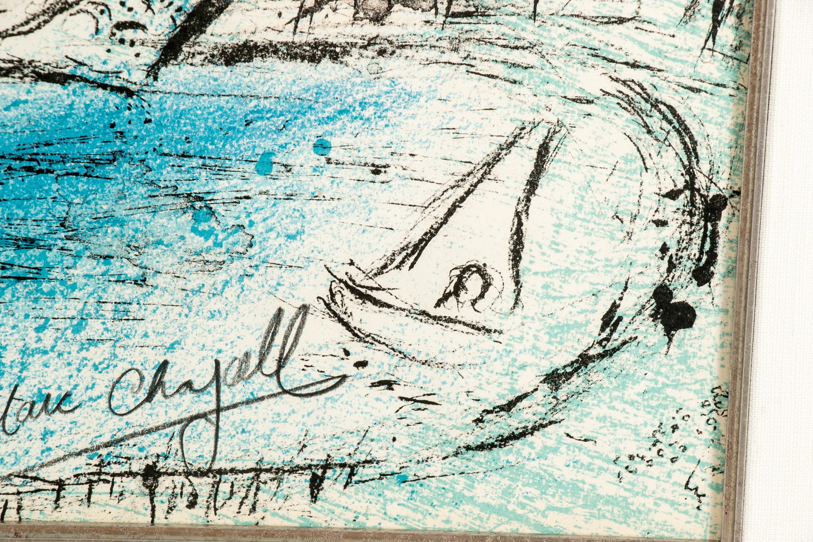 French Marc Chagall Color Lithograph 