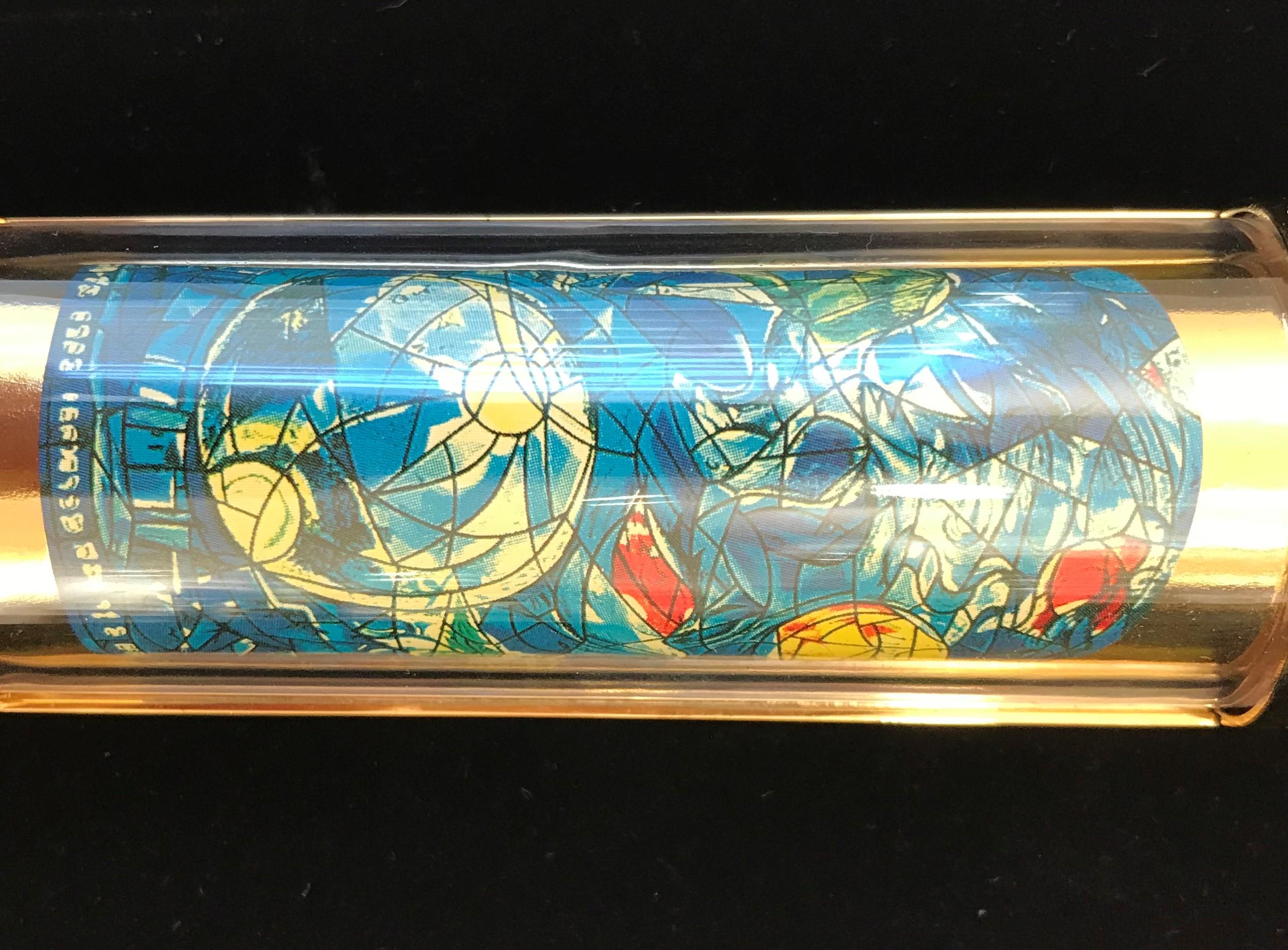 
The Chagall mezuzah collection is a limited edition art project celebrating the art of one of the most iconic Jewish artist in history. This edition, consists of 1,800 sets of 12 Mezuzah casings, one for each of the tribes of Israel.