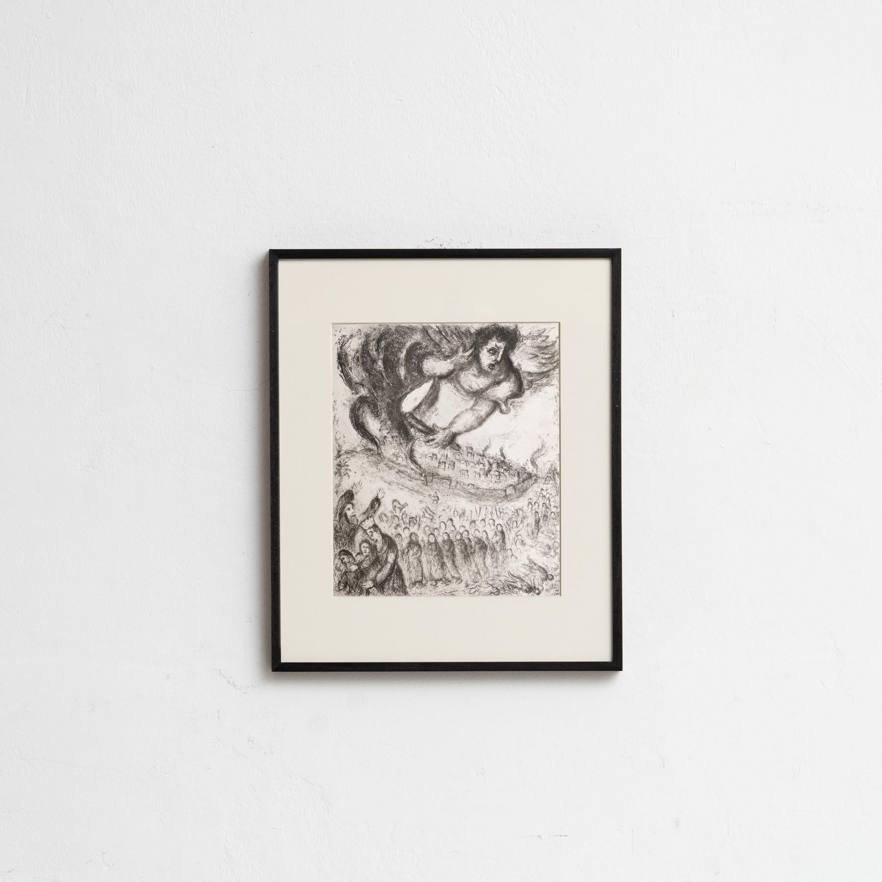 Set di 15 stampe eliografiche incorniciate della serie Bibbia del 1956 di Marc Chagall In condizioni buone in vendita a Barcelona, Barcelona