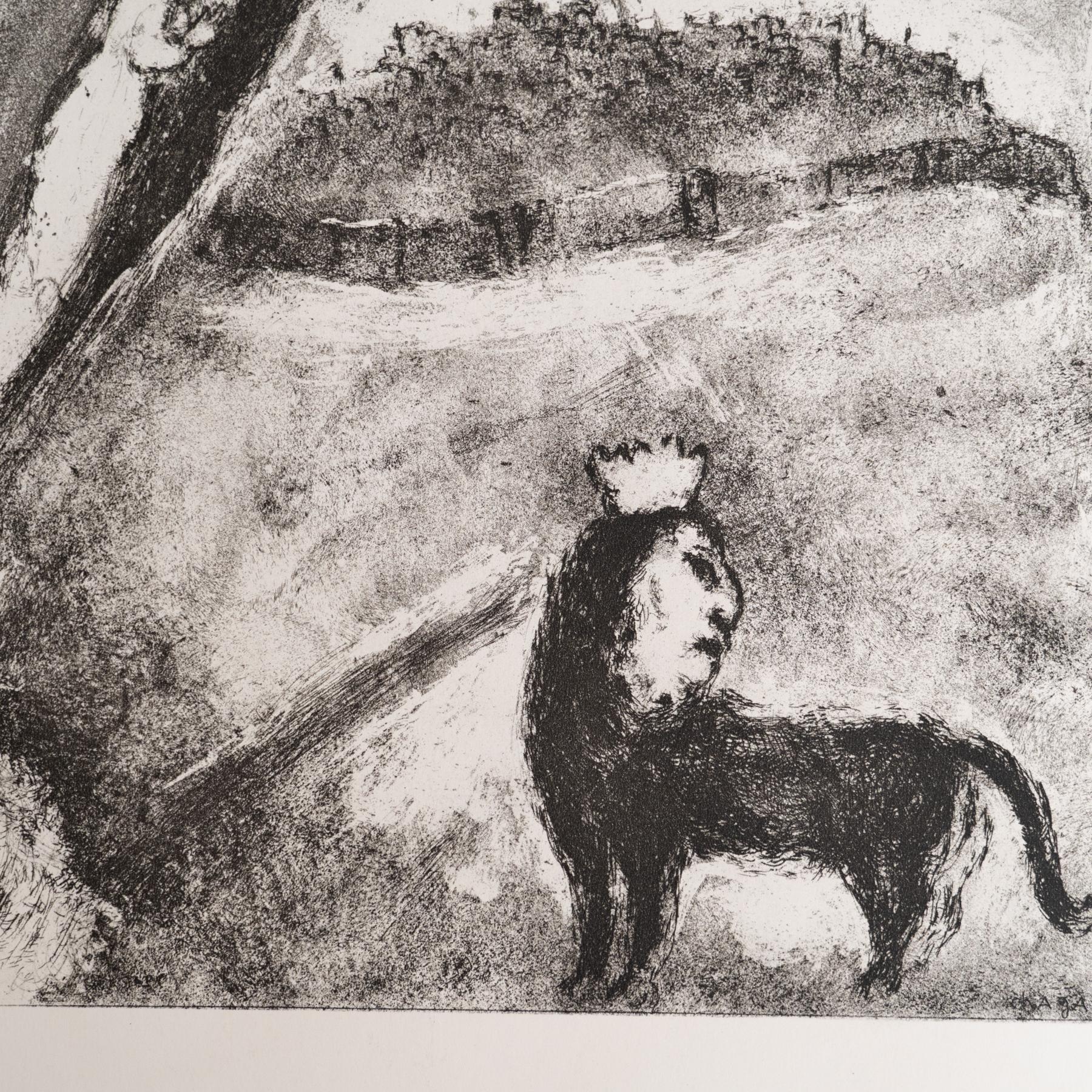 Set di 15 stampe eliografiche incorniciate della serie Bibbia del 1956 di Marc Chagall in vendita 1