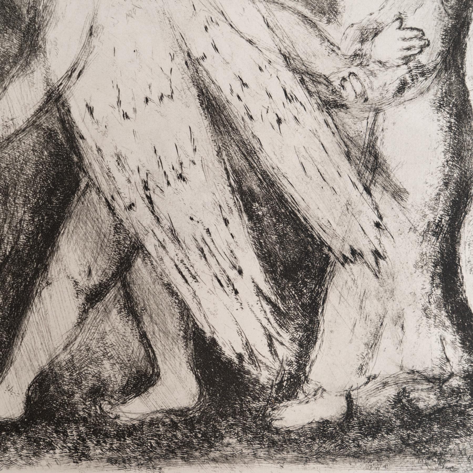 Set di 4 stampe eliografiche incorniciate della Serie della Bibbia del 1956 di Marc Chagall In condizioni buone in vendita a Barcelona, Barcelona