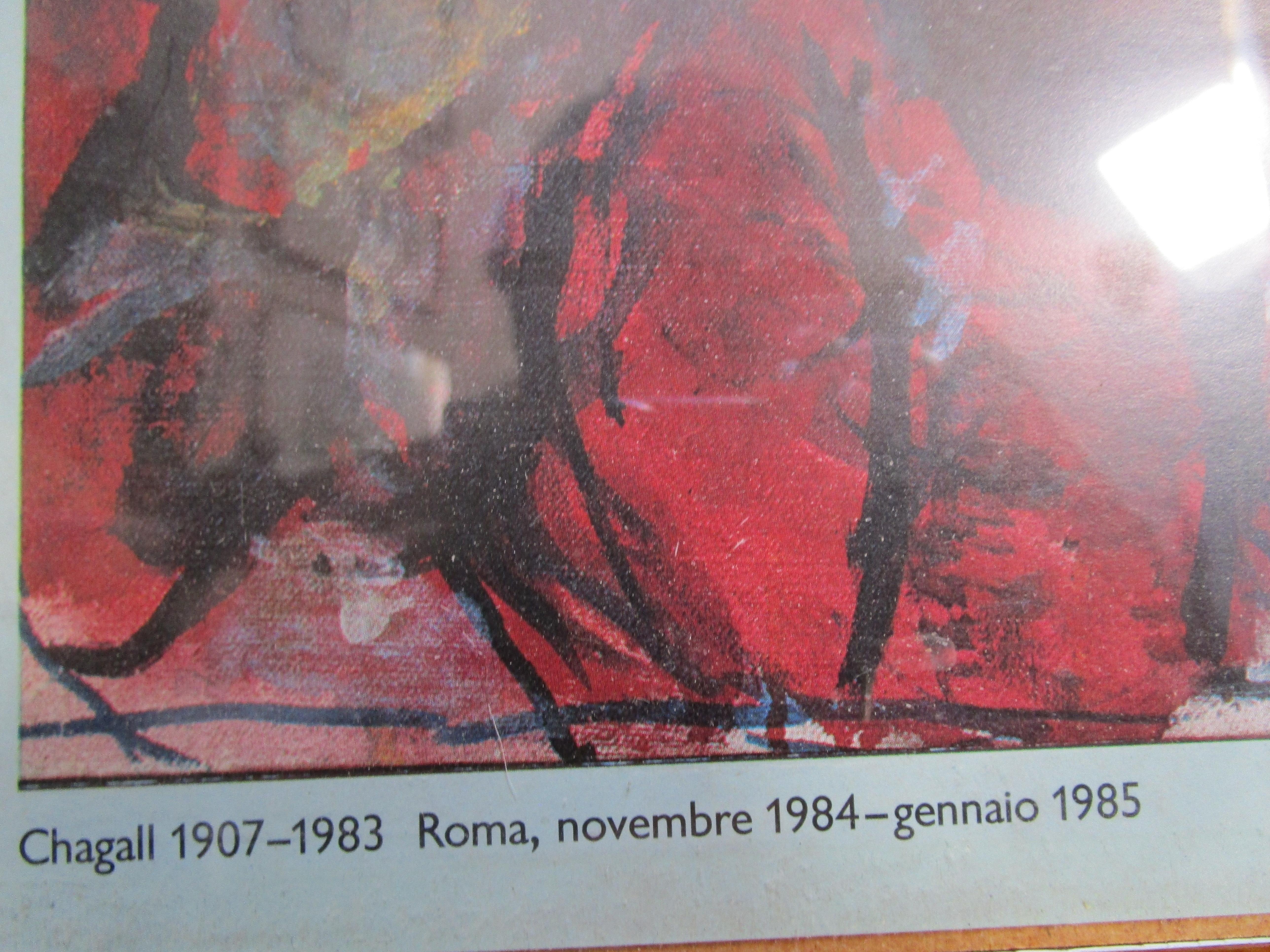 Marc Chagall Satz von Vintage Offset Lithos, Pompidou und Roma 1983 im Angebot 7