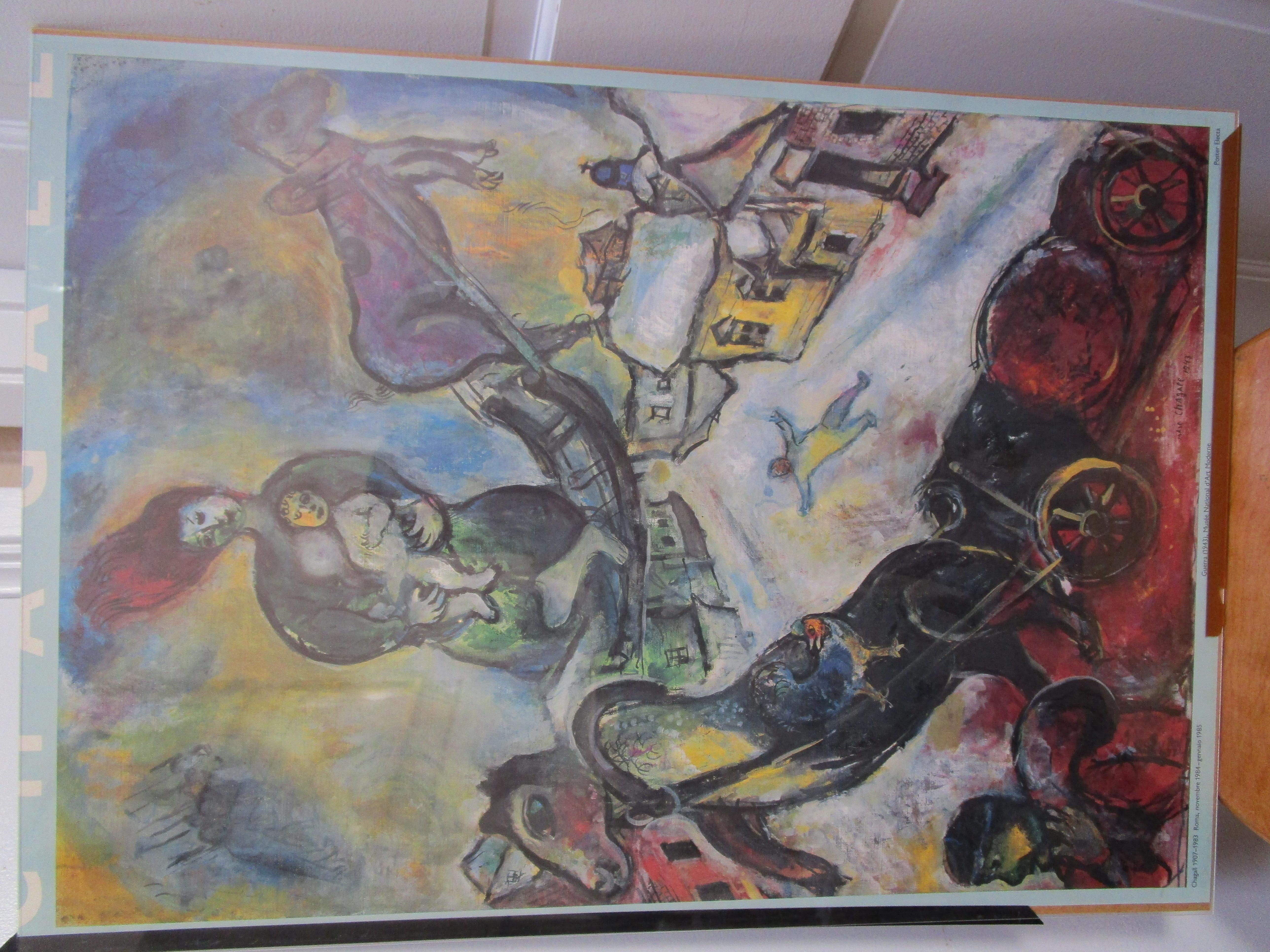 Marc Chagall Satz von Vintage Offset Lithos, Pompidou und Roma 1983 im Angebot 8