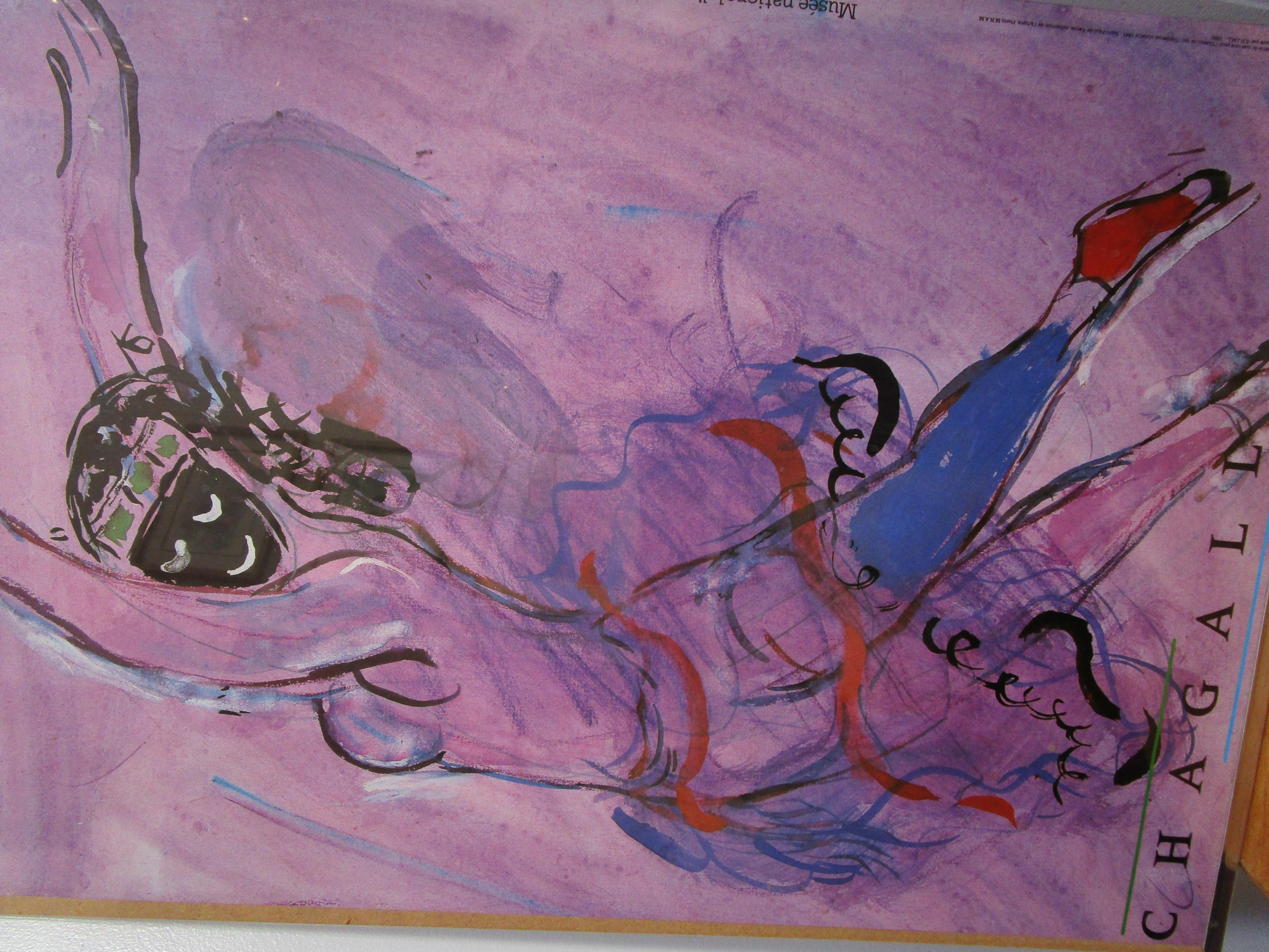 Marc Chagall Satz von Vintage Offset Lithos, Pompidou und Roma 1983 im Angebot 9