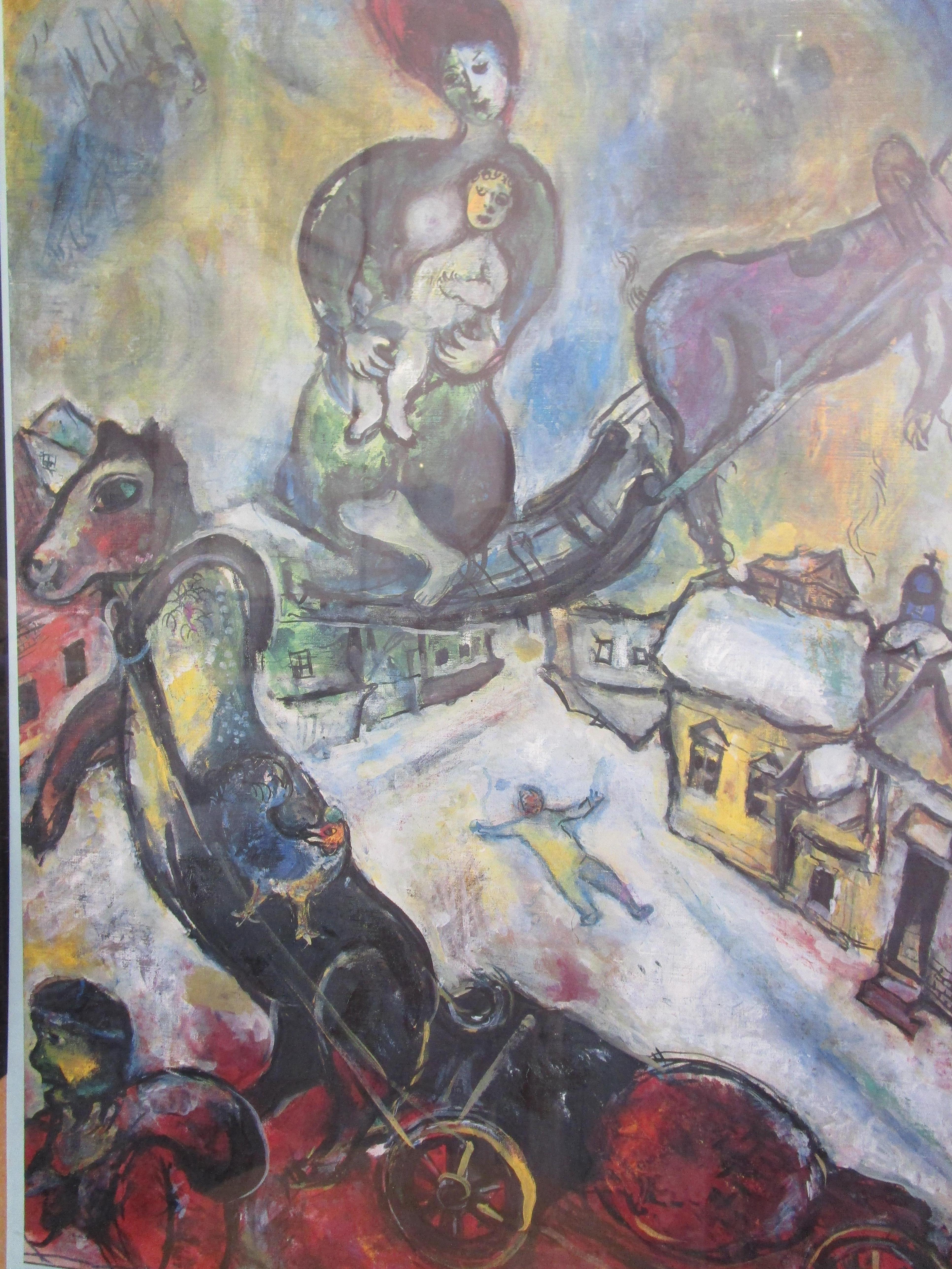 Marc Chagall Satz von Vintage Offset Lithos, Pompidou und Roma 1983 (Sonstiges) im Angebot