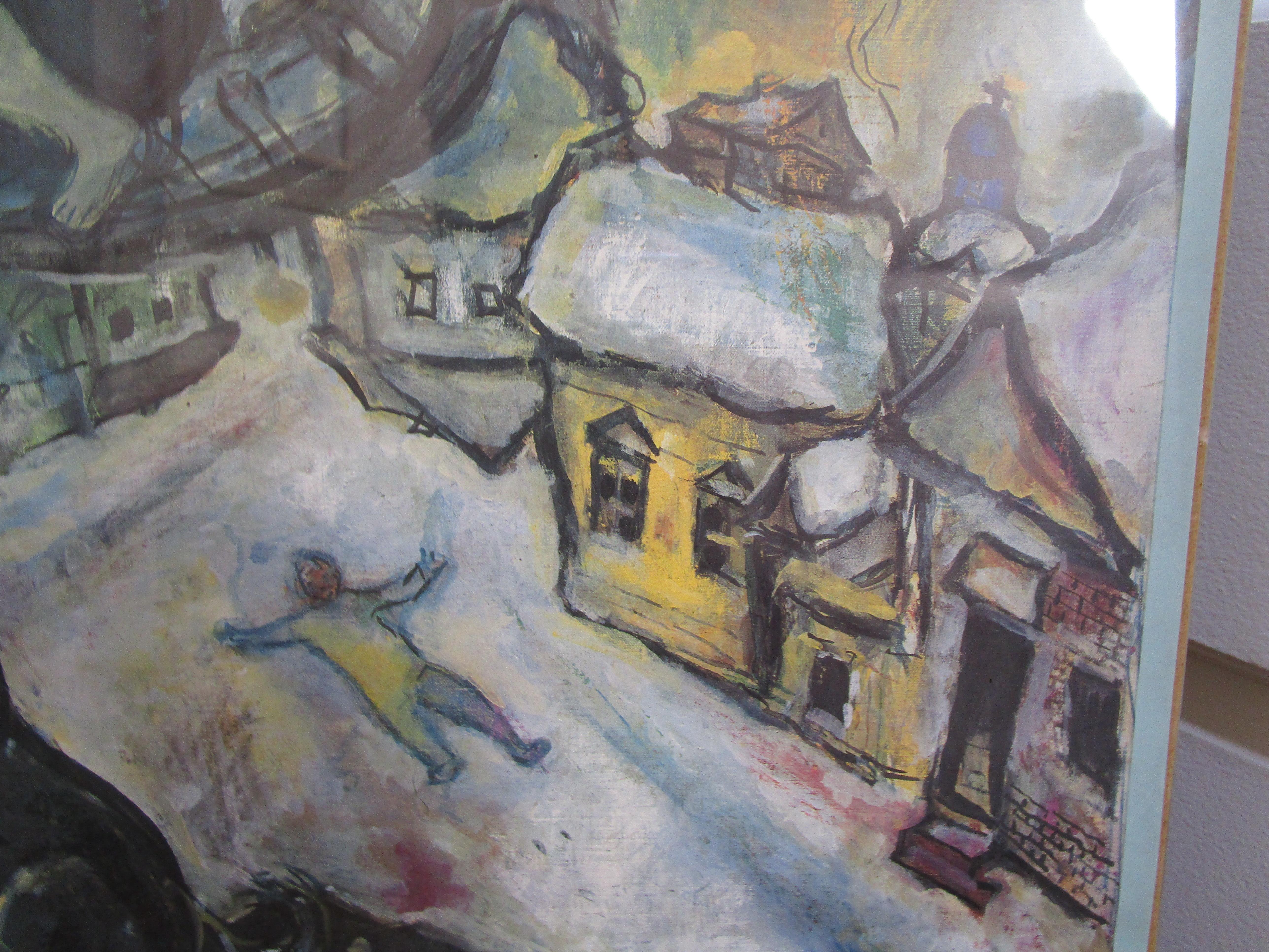 Marc Chagall Satz von Vintage Offset Lithos, Pompidou und Roma 1983 im Zustand „Hervorragend“ im Angebot in Lomita, CA