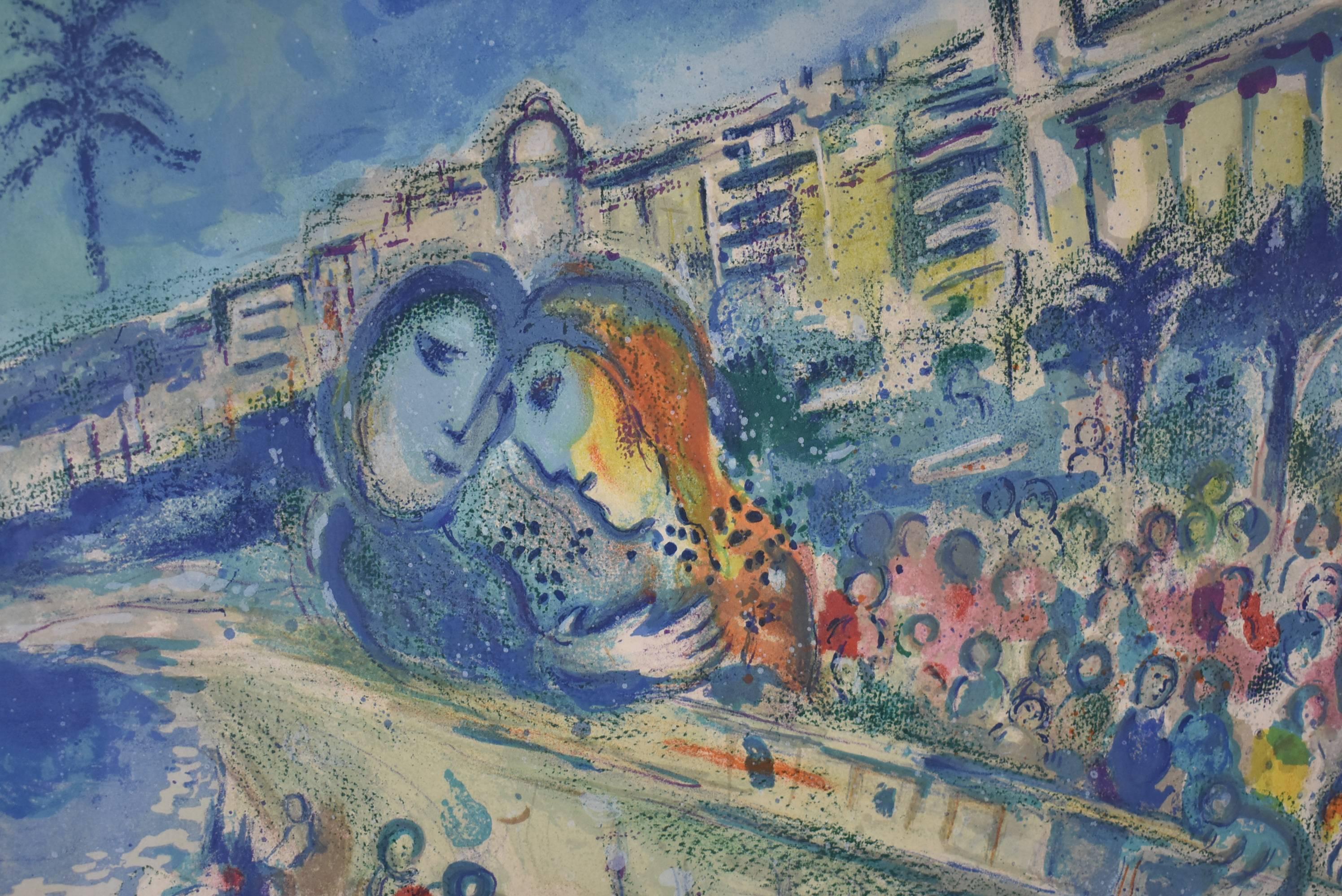 Bataille de Fleurs from Nice and the Cote d'Azur, by Sorlier after Marc Chagall In Excellent Condition In Toledo, OH
