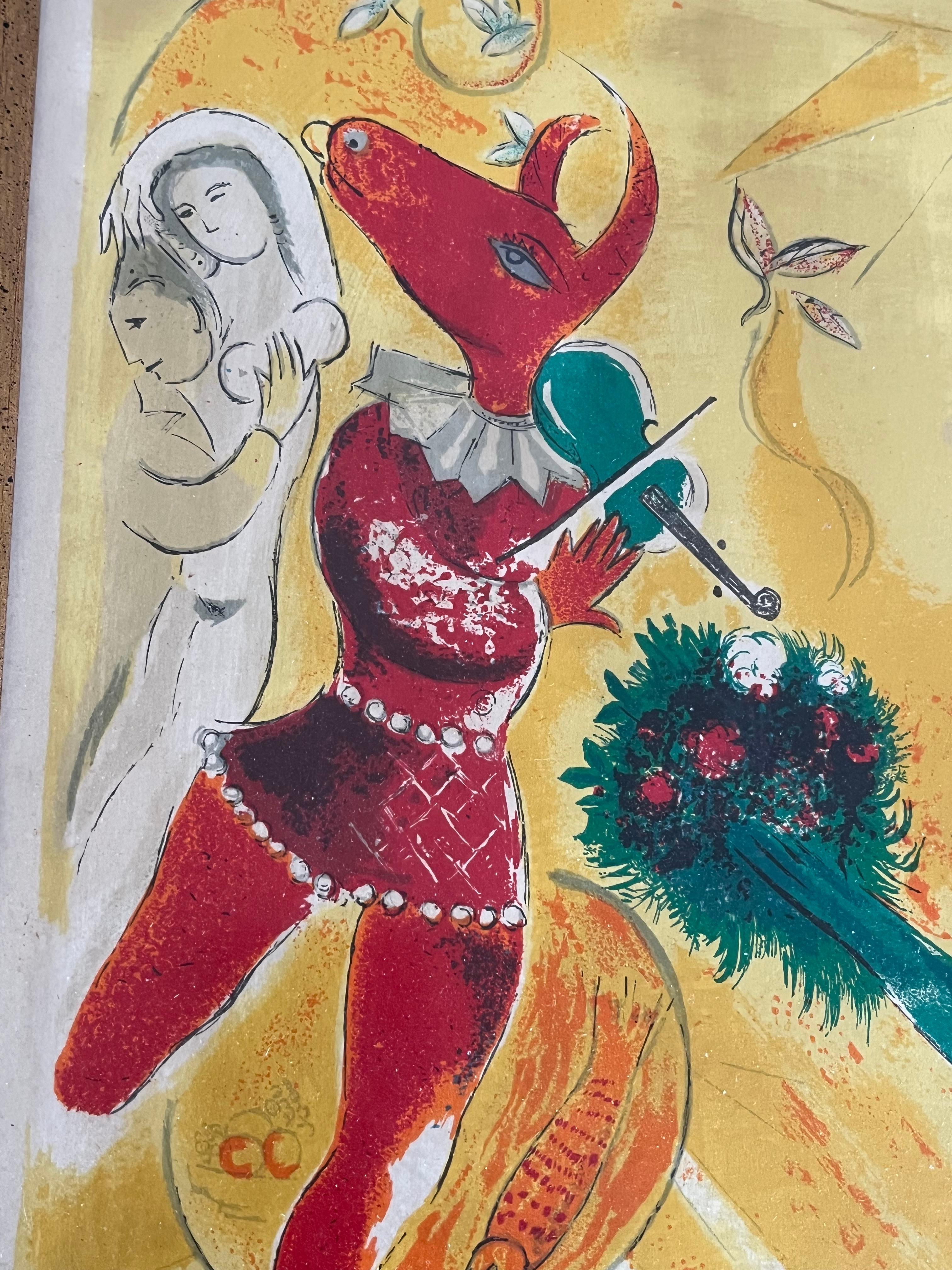 Paper Marc Chagall “The Dance” 1950 Litho For Sale