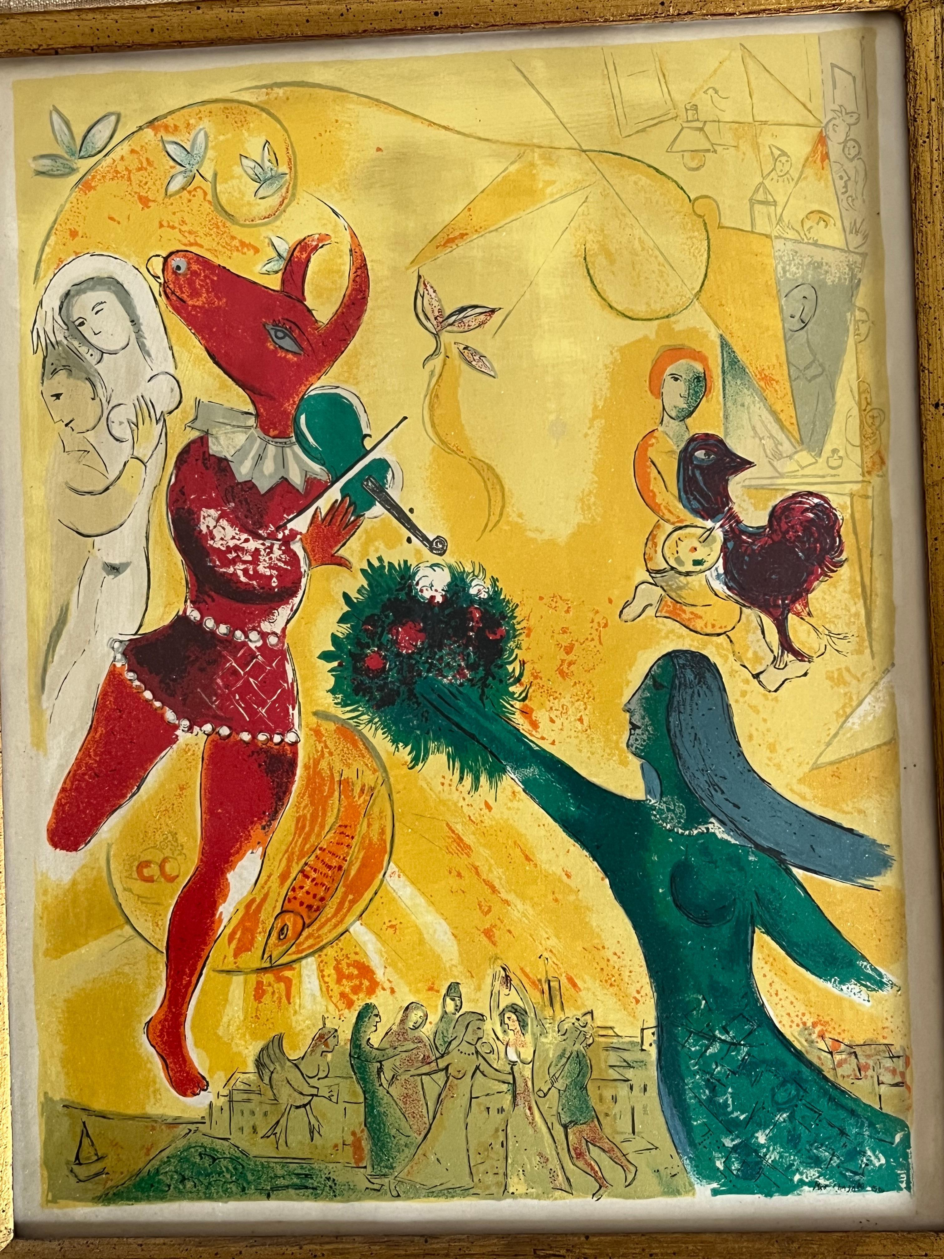 Marc Chagall “The Dance” 1950 Litho For Sale 1