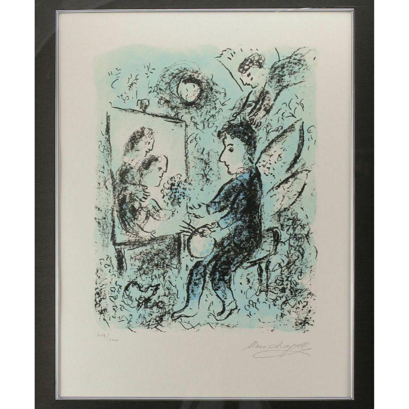 Marc Chagall Vers la autre Clarte Zu einem anderen Licht Lithographie Ltd Ed w / COA

Marc Chagall Farblithographie, Vers la autre Clarte Gegen ein anderes Licht. Lithographie auf Arches-Papier signiert unten rechts, mit Bleistift nummeriert aus