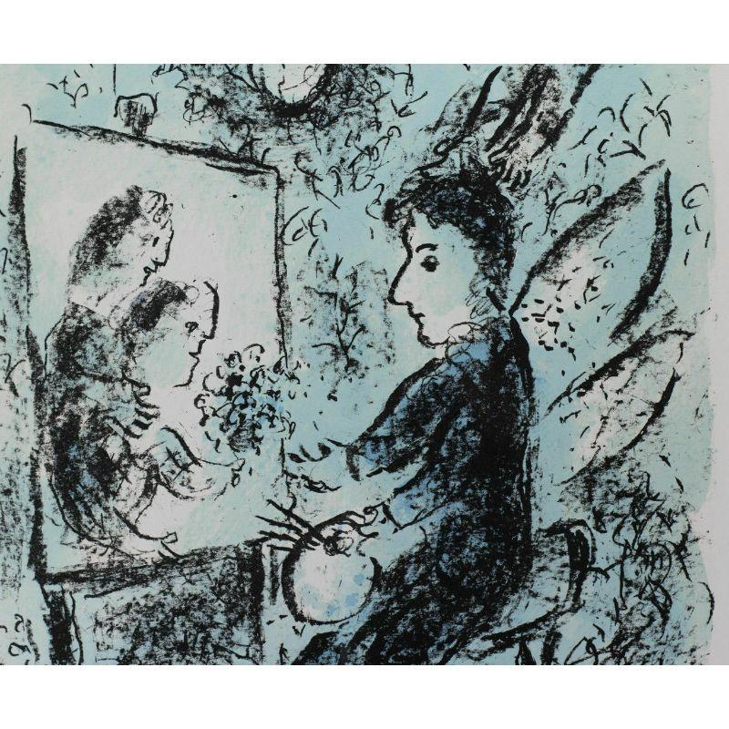 Marc Chagall Vers La Autre Clarte towards Another Light Lithograph Ltd Ed W / COA im Zustand „Hervorragend“ im Angebot in Gardena, CA