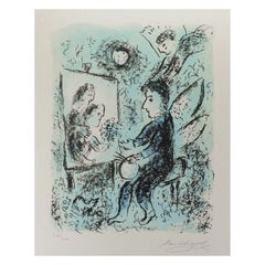 Marc Chagall Vers La Autre Clarte towards Another Light Lithographie édition limitée avec certificat d'authenticité