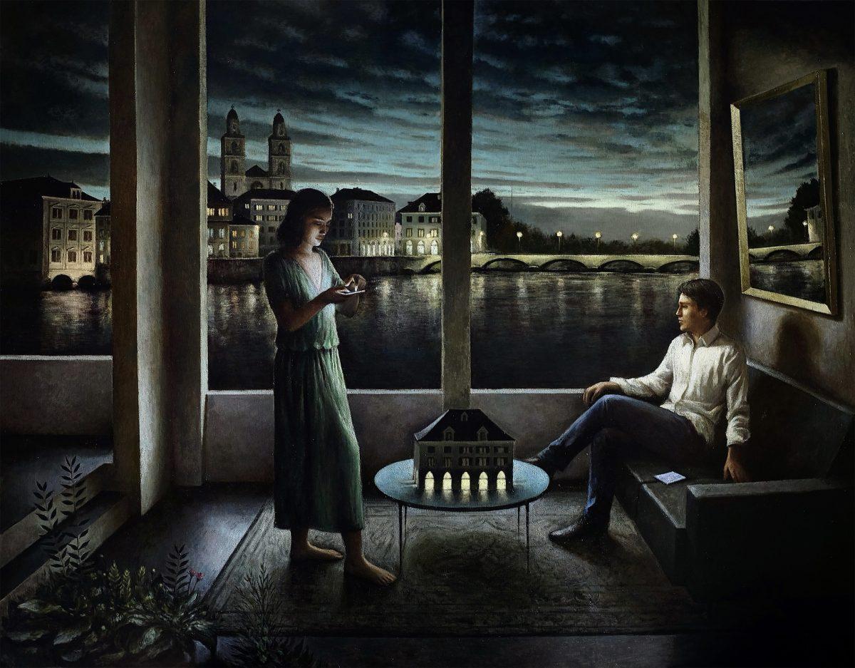 Nicht unser Körper ist lebendig 2 – Painting von Marc Chalme