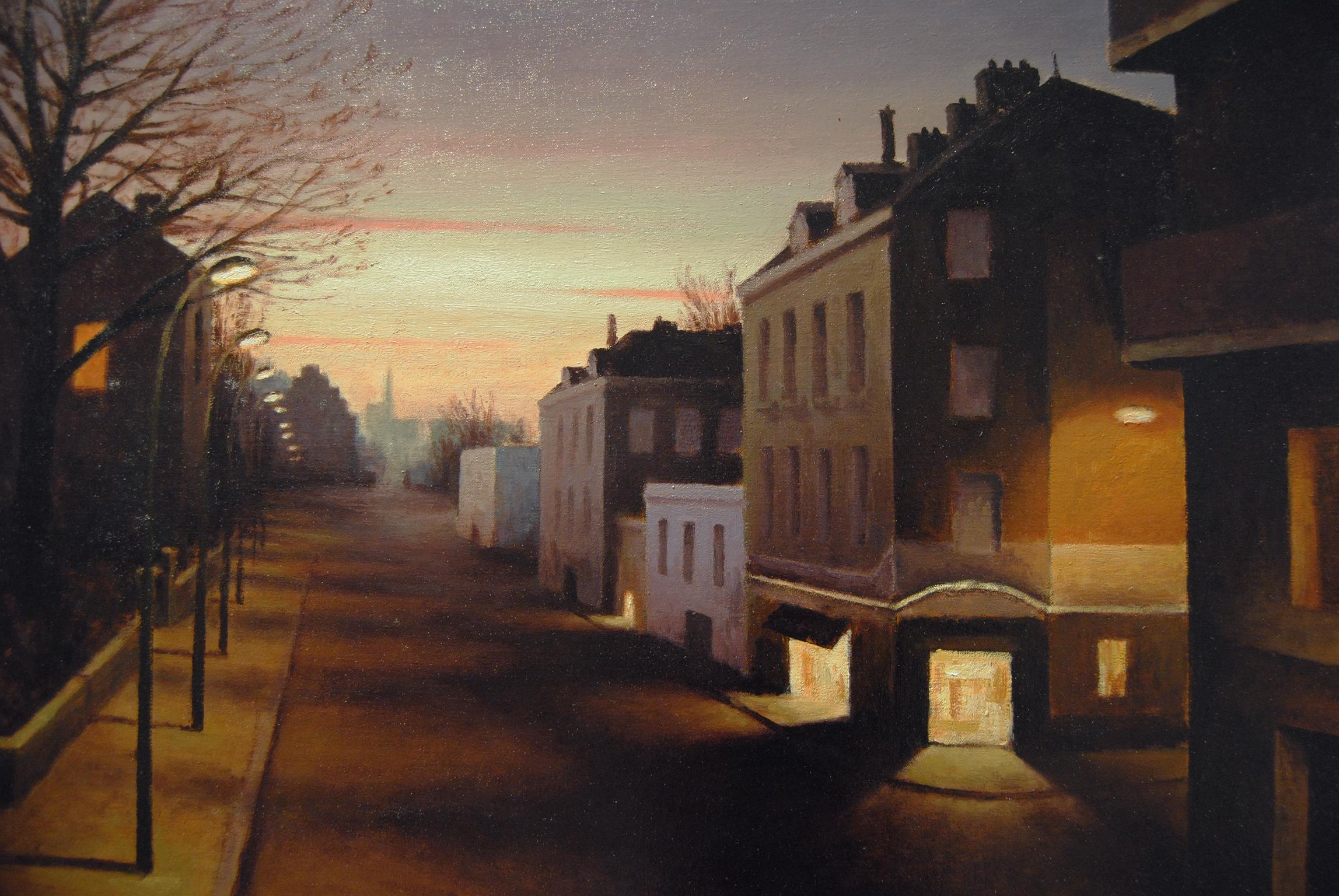 Soirée - Surrealist Painting by Marc Chalme