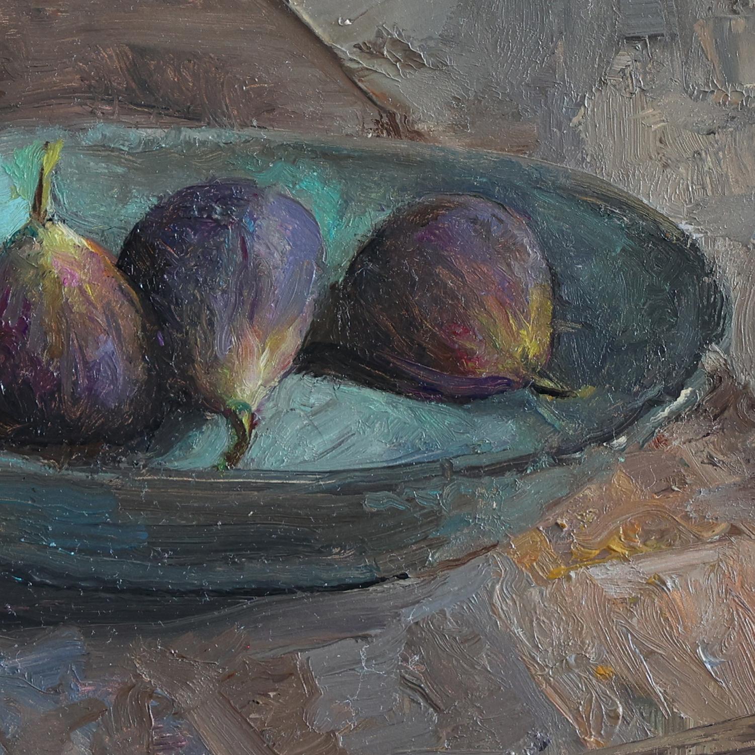 'Interloper' - Contemporary Realism - Still Life - Fruit - Figs - Painting by Marc Chatov