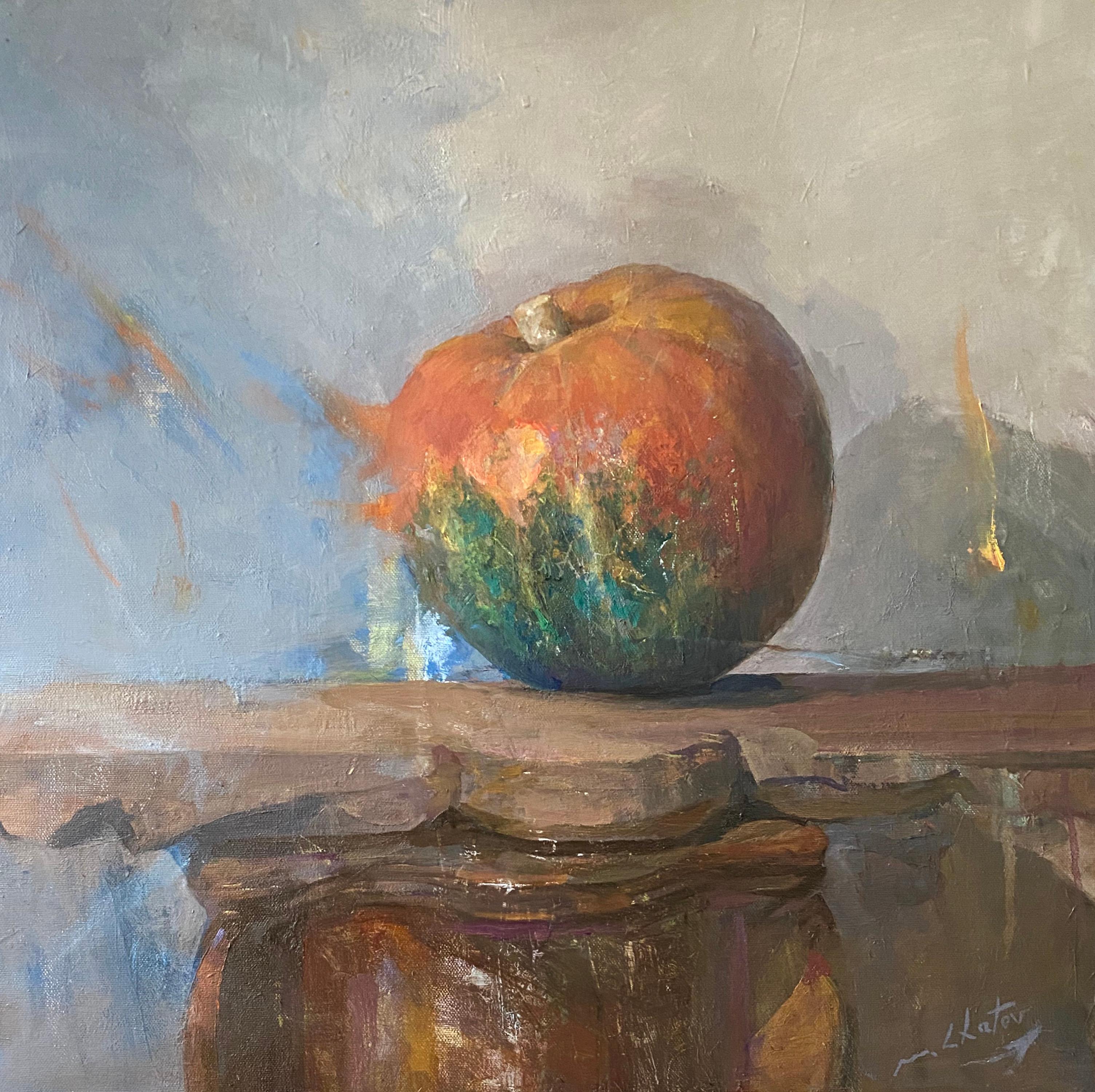 Marc Chatov Still-Life Painting - "Pumpkin Heart" - Contemporary Realism - Still Life - Manet