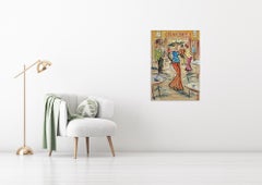 Cabaret - Figurative Painting by Marc Clauzade