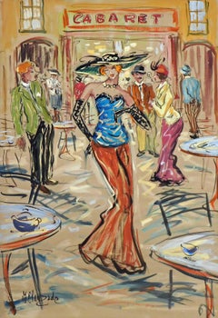 Cabaret - Figurative Painting by Marc Clauzade