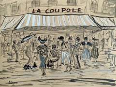 La Coupole - Figurative Painting by Marc Clauzade