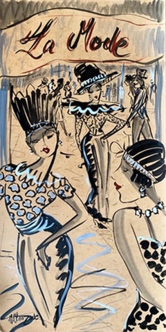 La Mode – Figuratives Gemälde von Marc Clauzade