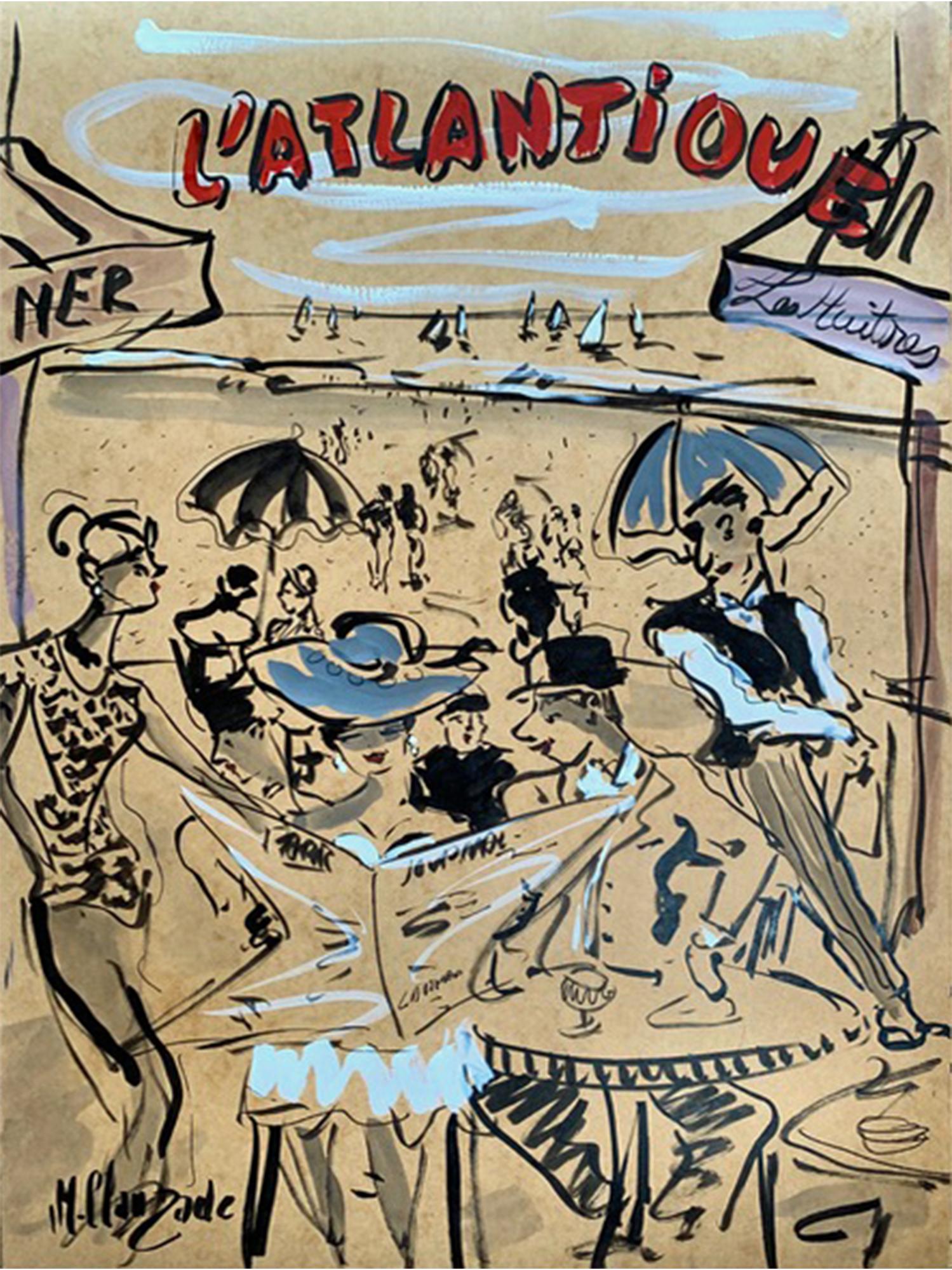 L
encadrement est inclus - veuillez noter que l
encadrement ajoutera quelques centimètres tout autour.

Marc Clauzade, artiste né à Paris et principal actif artistique vivant en France. Élevé dans une famille d
art et de mode, dont les deux