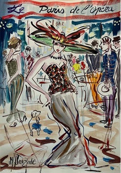 Le Paris De L'opera - Peinture figurative de Marc Clauzade