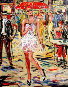 Le Petit Paris - Figurative Fashion Painting by Marc Clauzade