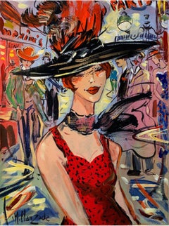 Maxim's - Pittura di moda figurativa di Marc Clauzade