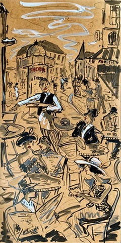 Theater – Figuratives Gemälde von Marc Clauzade