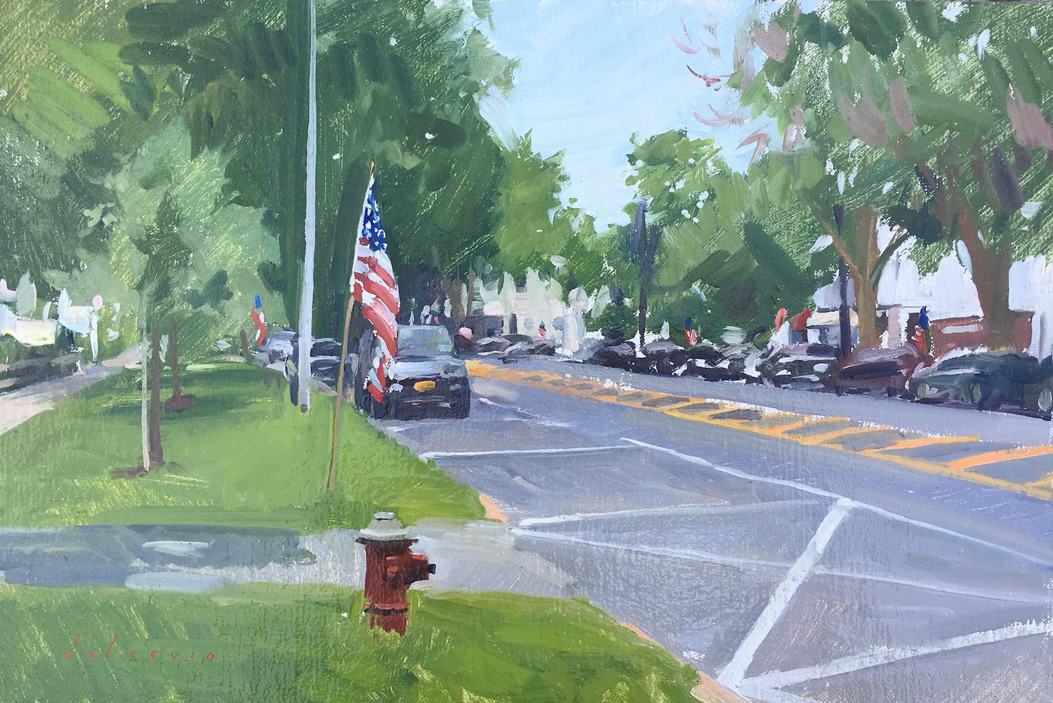 Marc Dalessio Figurative Painting - 4th if July in Amagansett