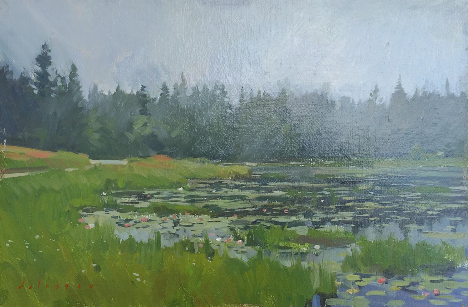 Marc Dalessio Landscape Painting – Ames-Teich Nr.3