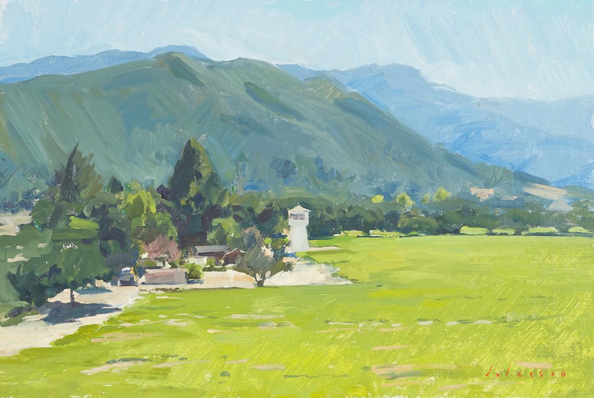 Marc Dalessio Landscape Painting - Arroyo Seco, Vineyard