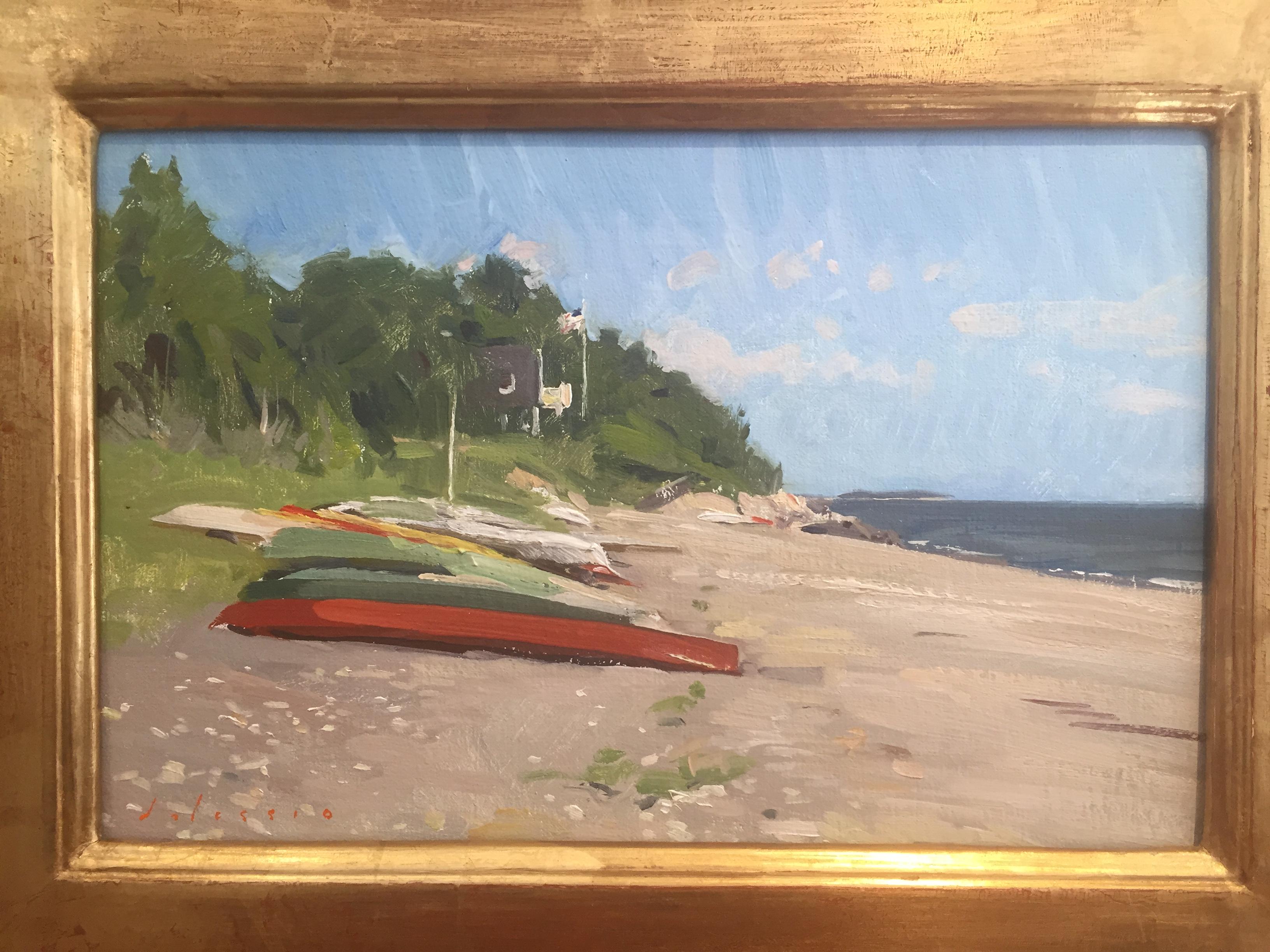 Barnes Hole Strand (Amerikanischer Impressionismus), Painting, von Marc Dalessio