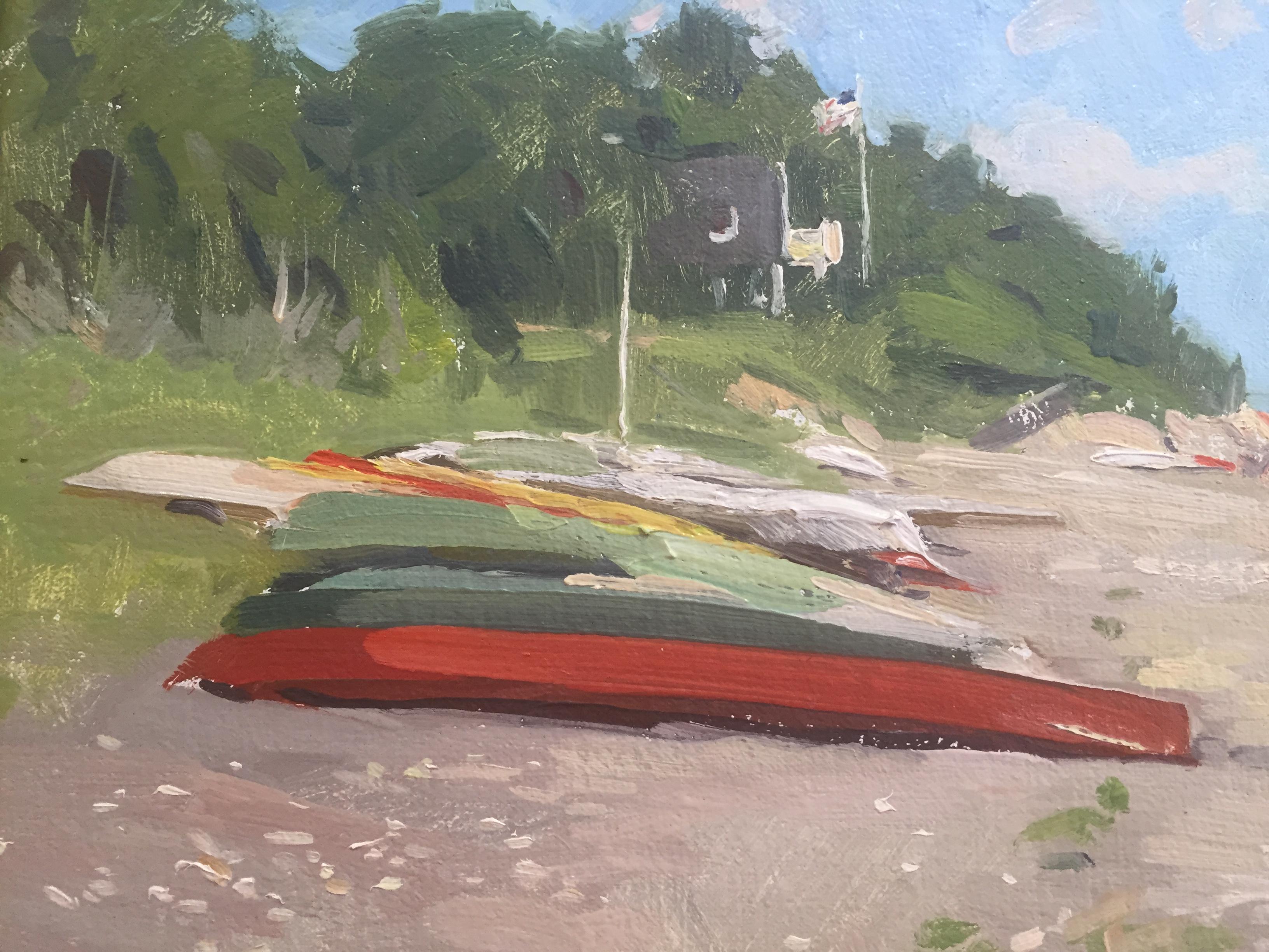Barnes Hole Beach - American Impressionist Painting by Marc Dalessio