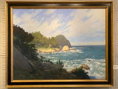 "Big Dome, Point Lobos" dipinto a olio della costa della California settentrionale, Big Sur