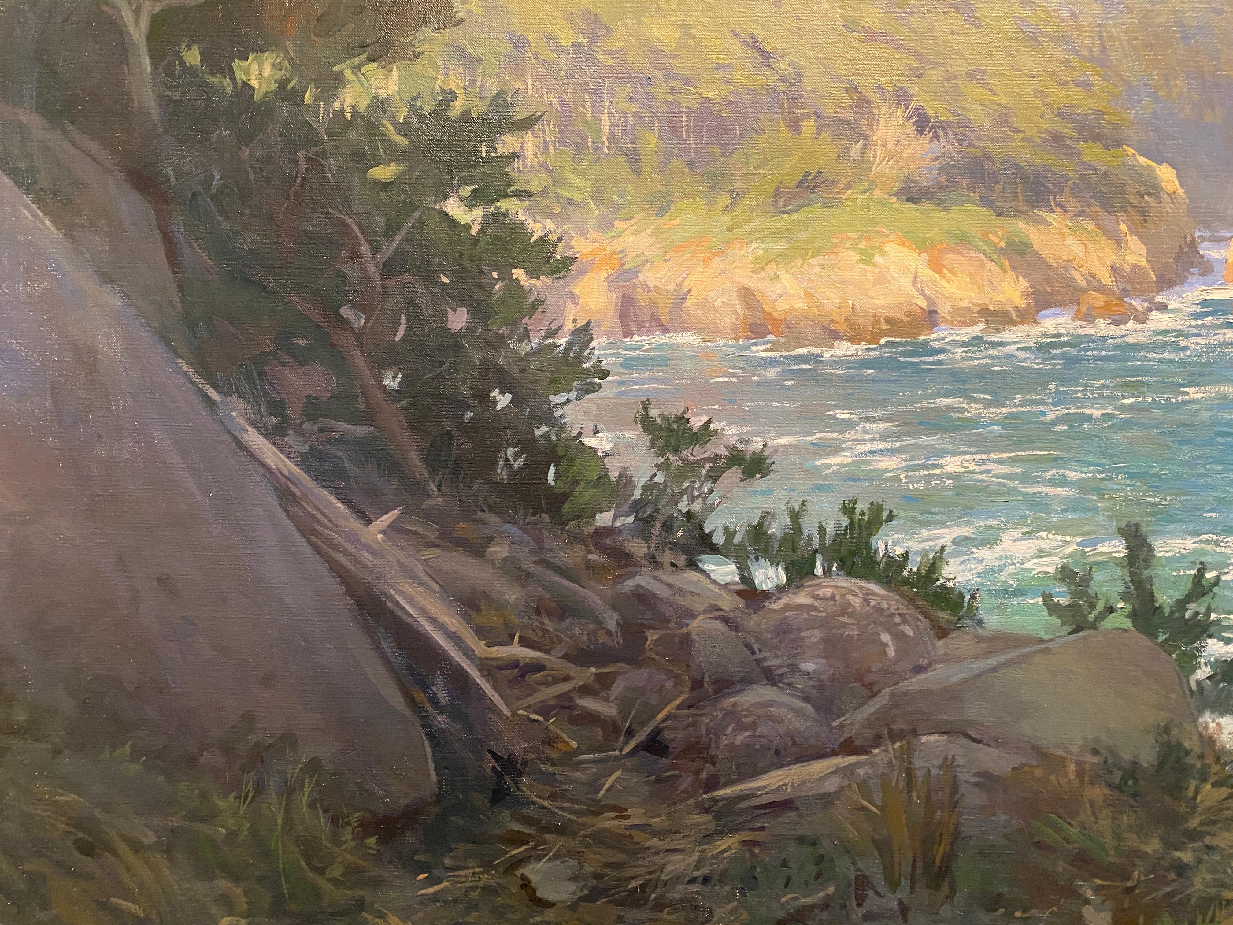 Big Dome, Point Lobos - American Impressionist Painting by Marc Dalessio