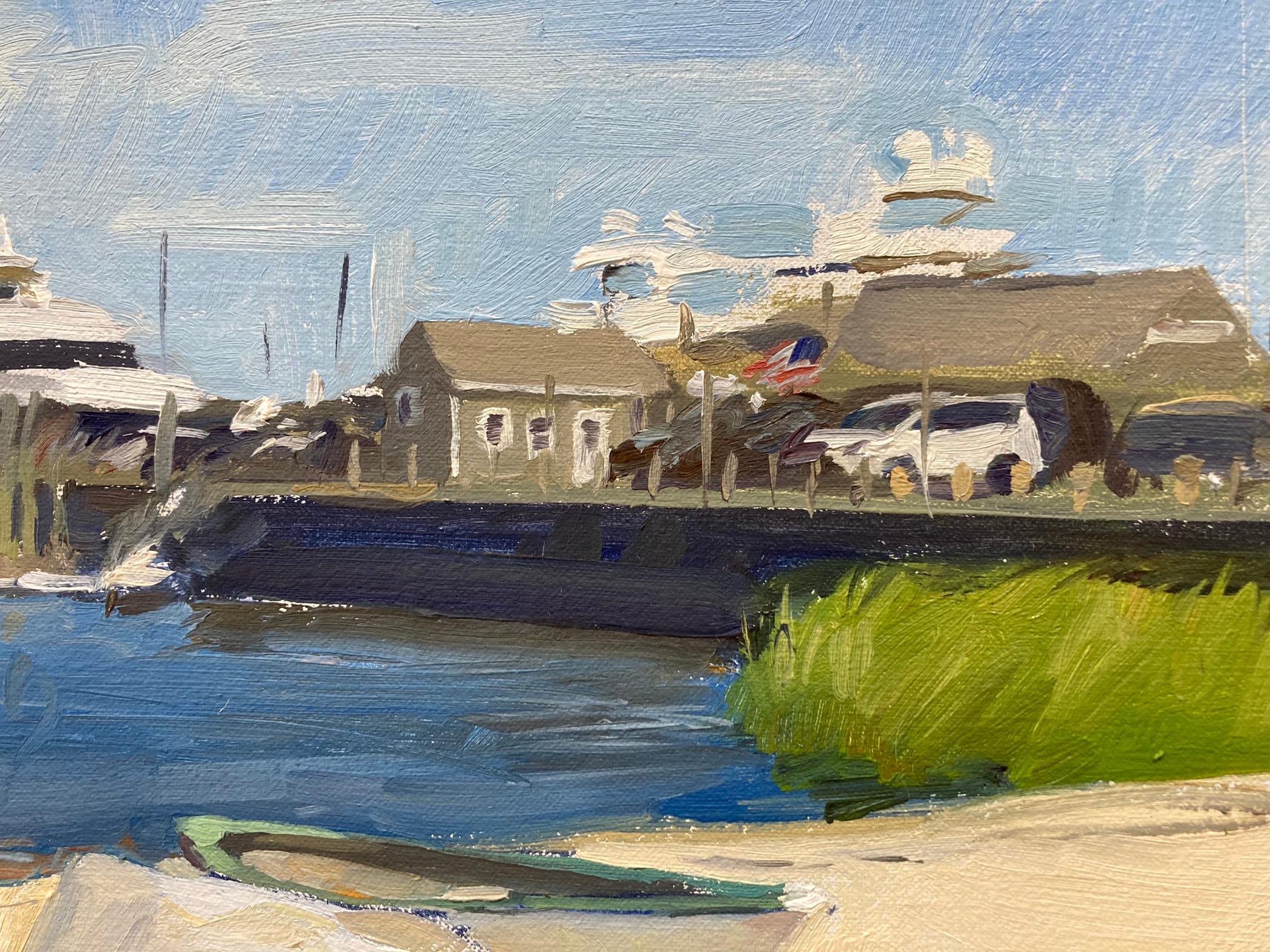 The Boats on the Beach, Sag Harbor (Impressionismus), Painting, von Marc Dalessio