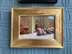 „Stadttore, Fez“ Pleinair-Gemälde von Ppl am Rand eines Dorfes in Marokko
